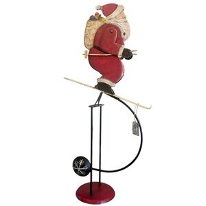 Authentic Models Skiing Santa Balance Toy EUC